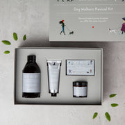 Hand cream bath foam foot cream and soap inside the Sweet William Dog Walker's Revival Kit