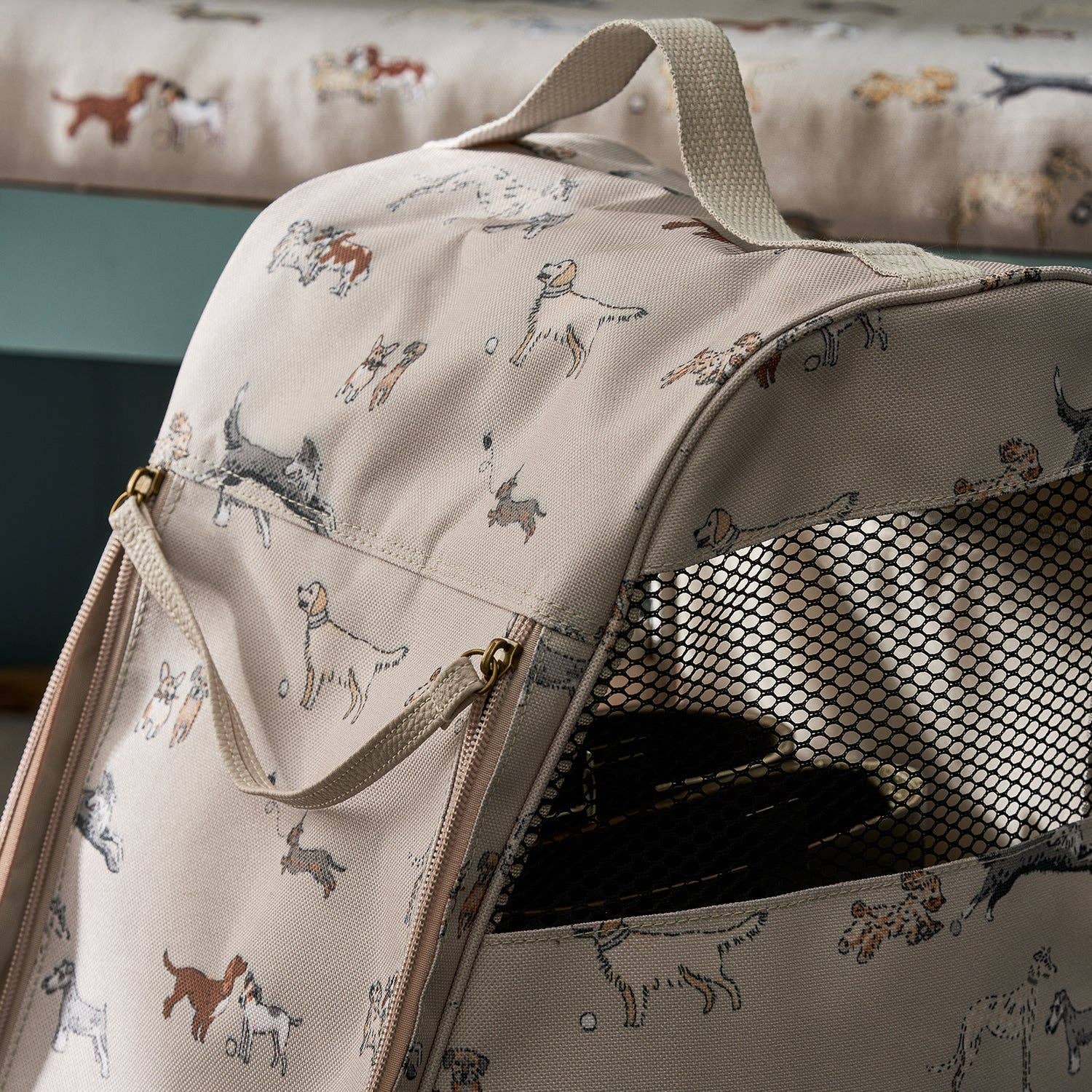 Spacious boot storage bag featuring playful Doggy Daycare dog illustrations.