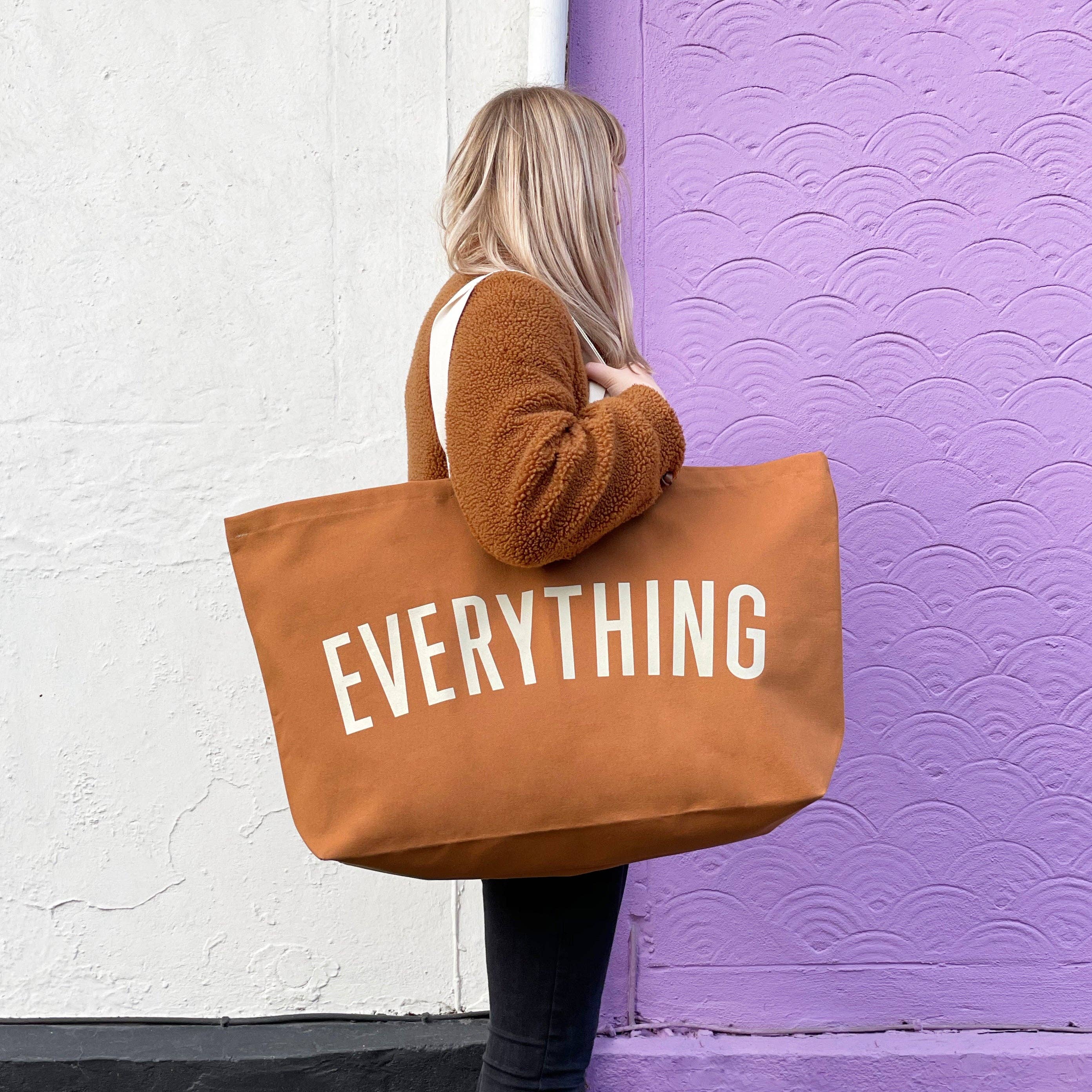 Extra-large canvas tote for carrying blankets, leads and everyday essentials.