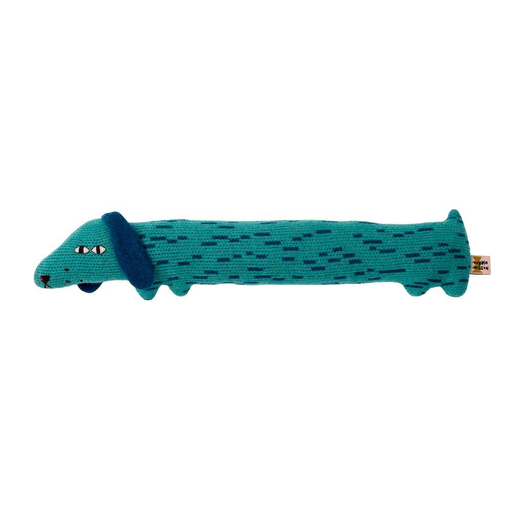 Handmade Donna Wilson Cecil Sausage Dog knitted from 100% lambswool.