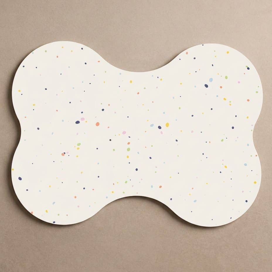 Egg Back Home New Party Bone Placemat White luxury dog bowl feeding mat