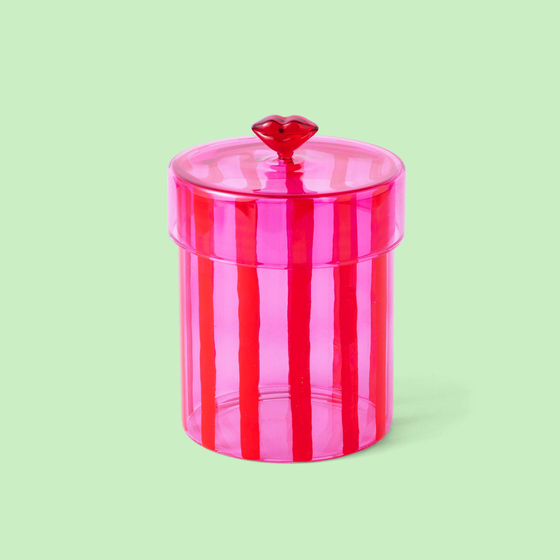 Colourful Eleanor Bowmer stoneware storage jar perfect for stylish dog treat storage.