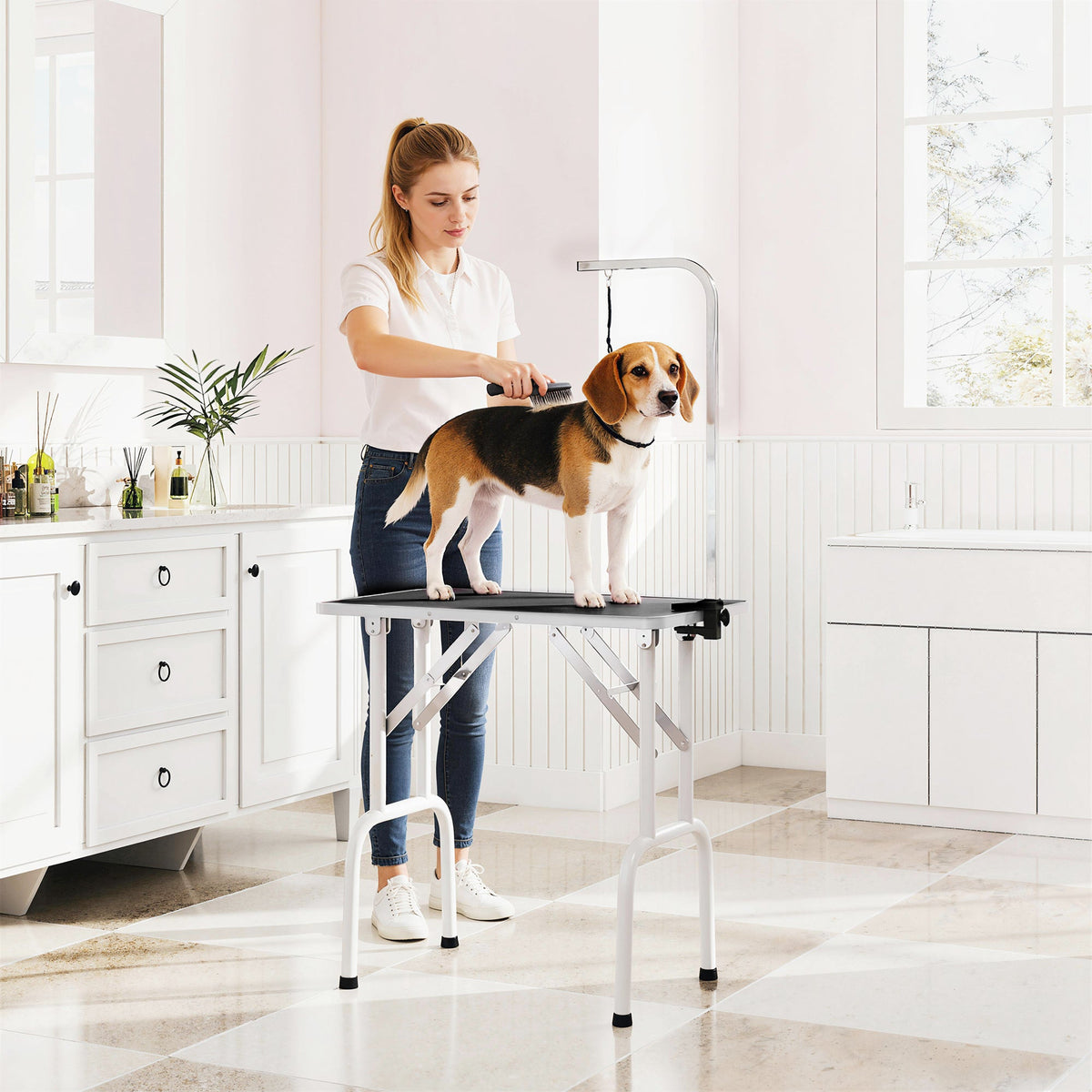 PawHut 32" Foldable Dog Grooming Table