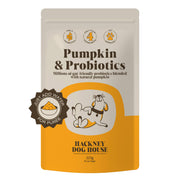 Hackney Dog House Pumpkin and Probiotics powder for dogs to support digestive wellbeing.