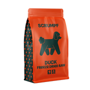 Scrumpf duck recipe dog food with fruits vegetables and prebiotics