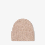 Soft Iced Taupe unisex beanie made with 80% RAS-certified alpaca wool.