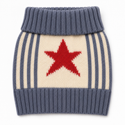 Aristopet knitted dog neck warmer with star design.