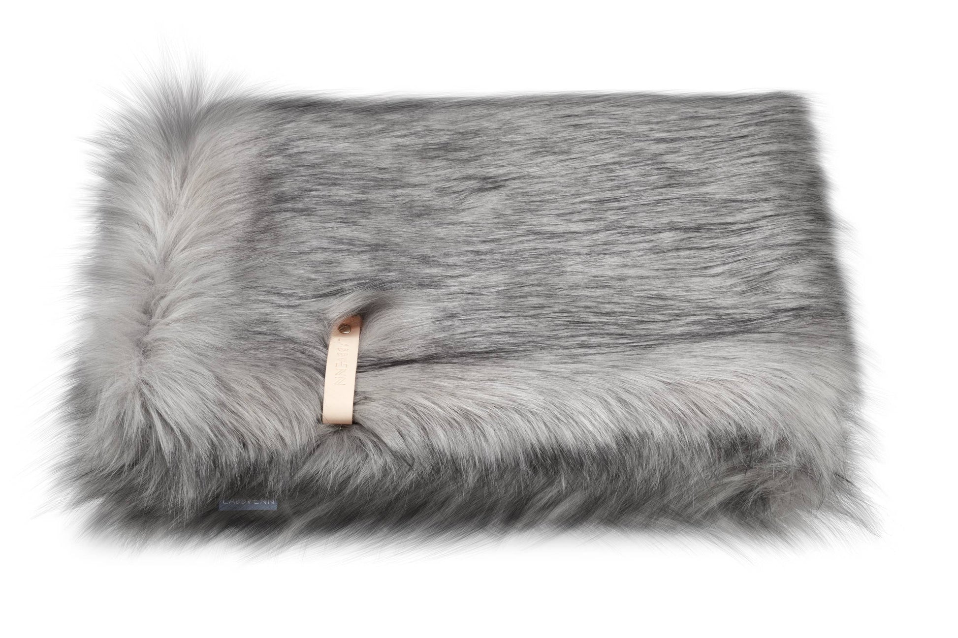 Labbvenn FÖRA luxury dog blanket in Silver with soft fur-inspired double-sided finish.