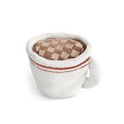 Lambwolf Collective Espresso Pop coffee cup enrichment dog toy with hidden squeaky ball