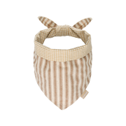 Lambwolf Collective Mocha Stripe reversible cotton dog bandana