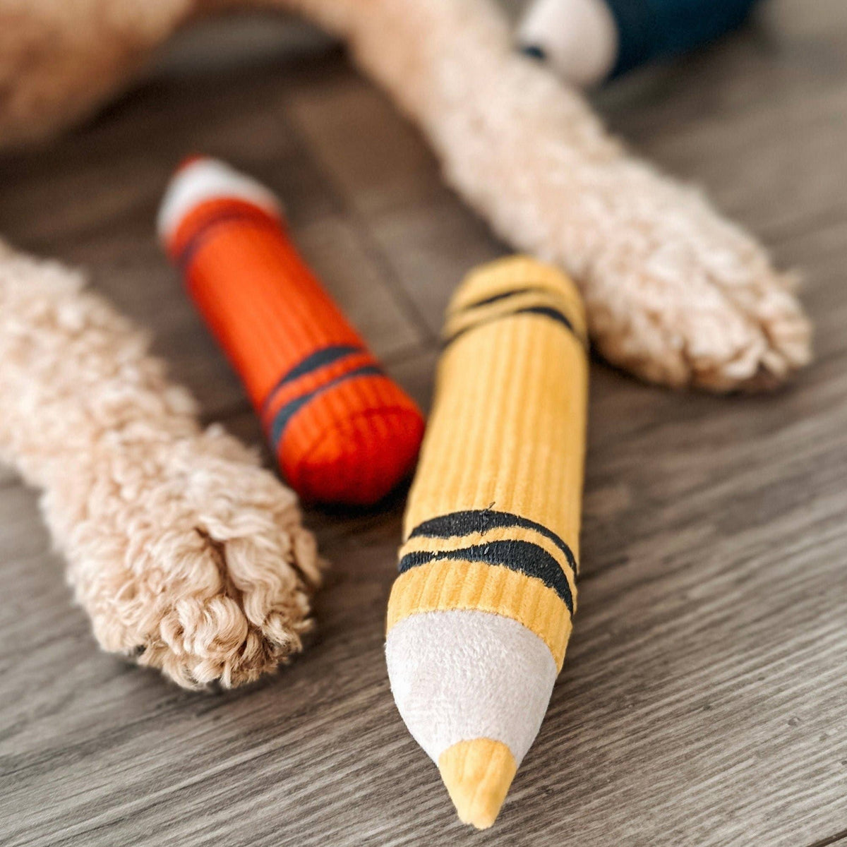 Lambwolf Crayons burrow enrichment toy with removable colourful crayons