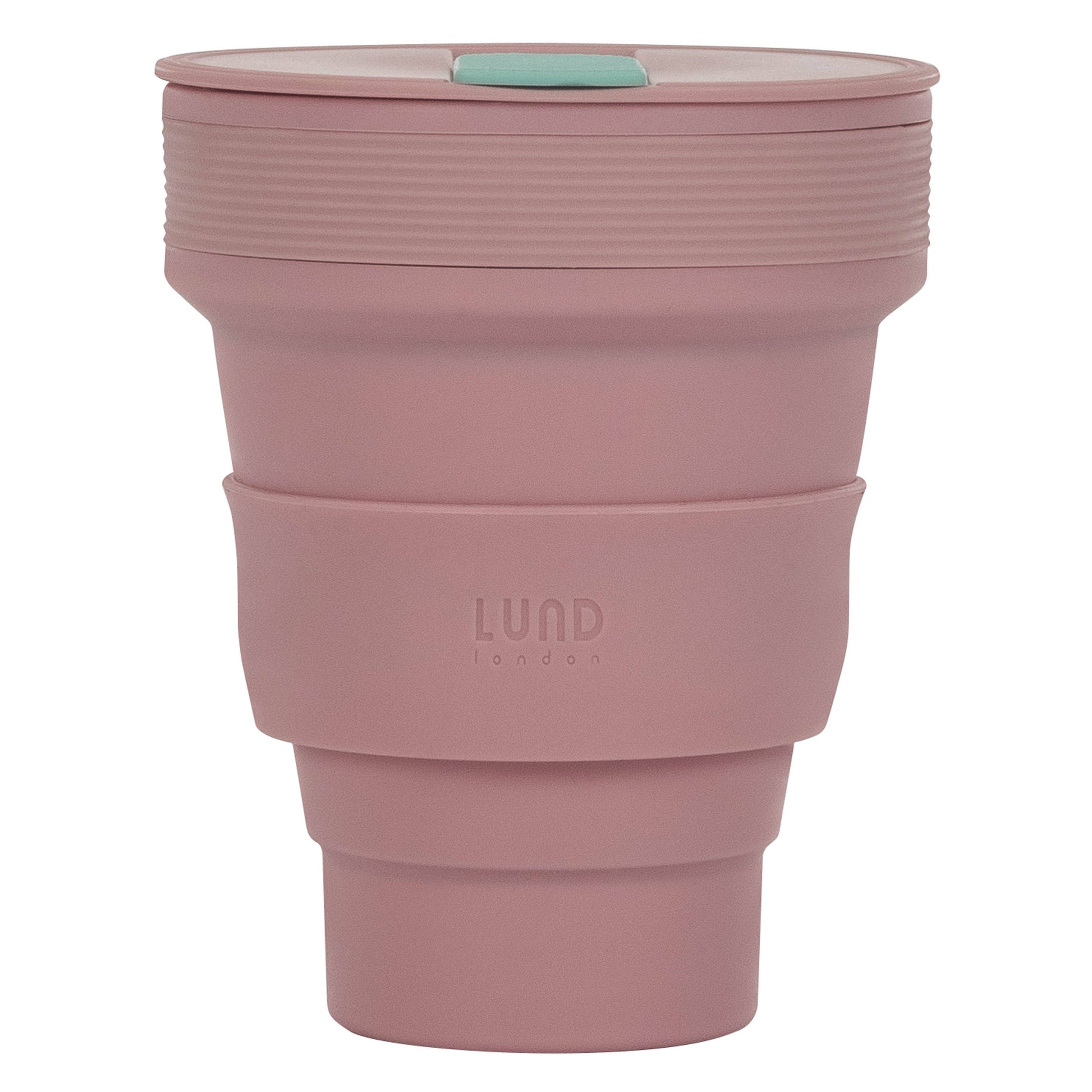 Lund London Pink 350ml collapsible reusable coffee cup.