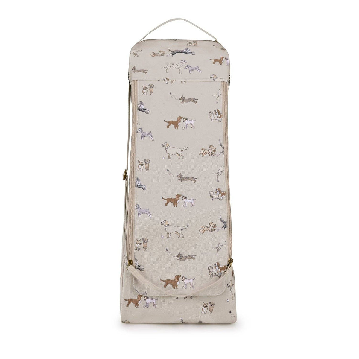 Breathable boot bag with double zip fastening and carry handle.