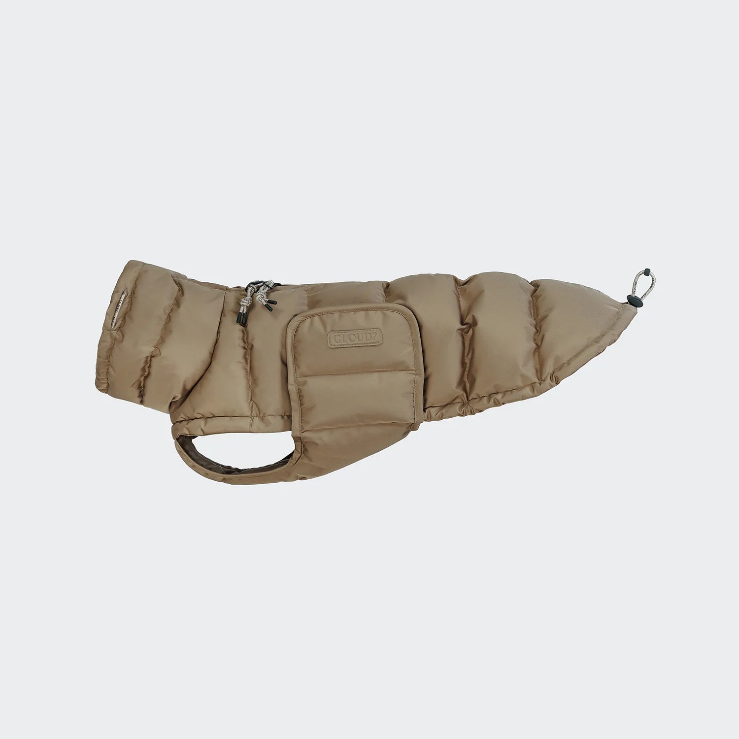 Cloud7 Alaska Dachshund coat featuring eco-puffer insulation and extended back protection.