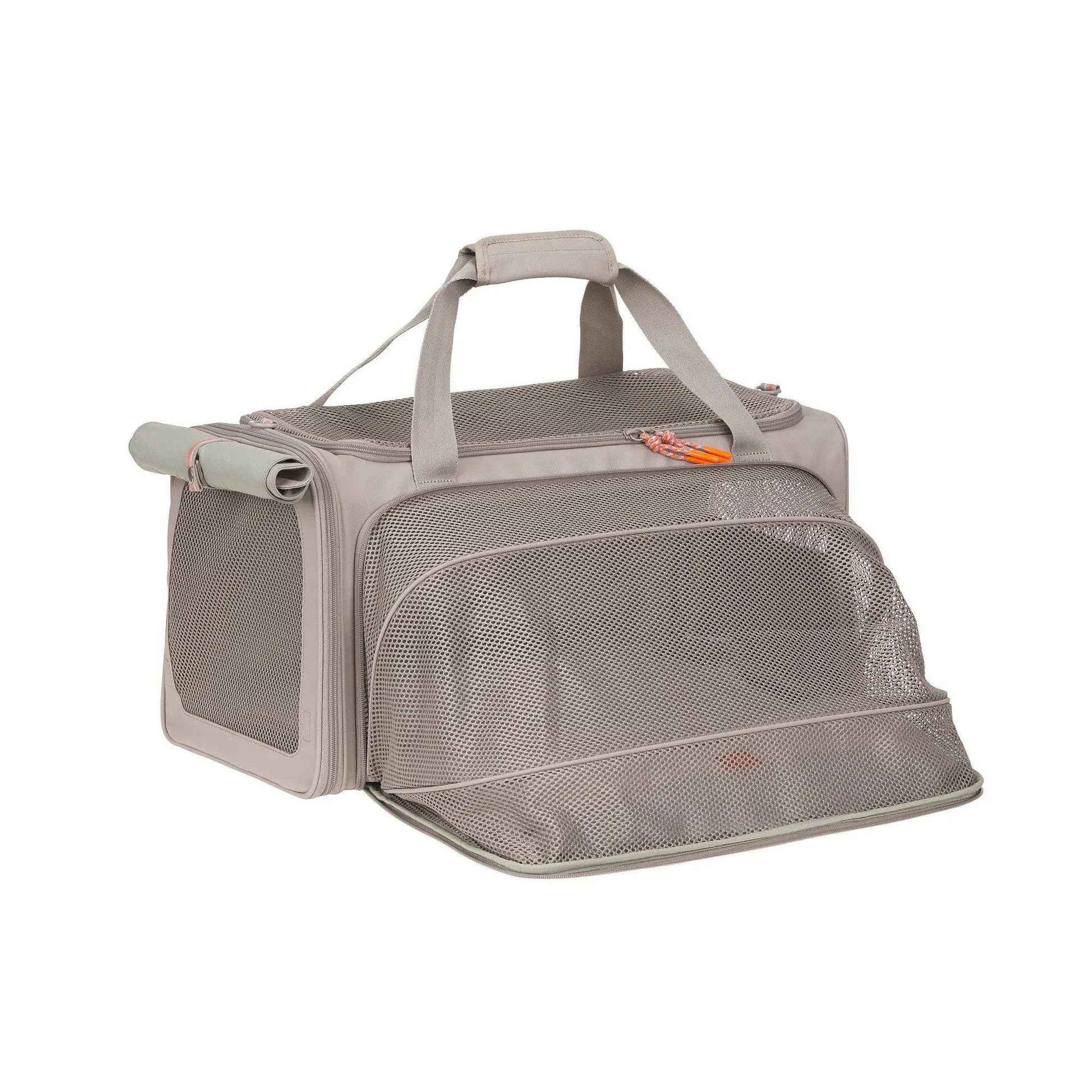 Premium dog carrier bag designed for comfortable travel with small dogs and puppies.