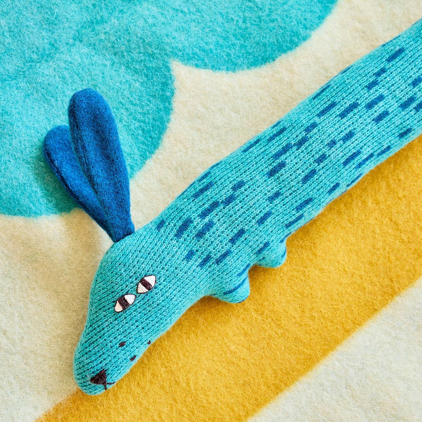 Cecil Sausage Dog soft knitted creature handmade in Scotland.