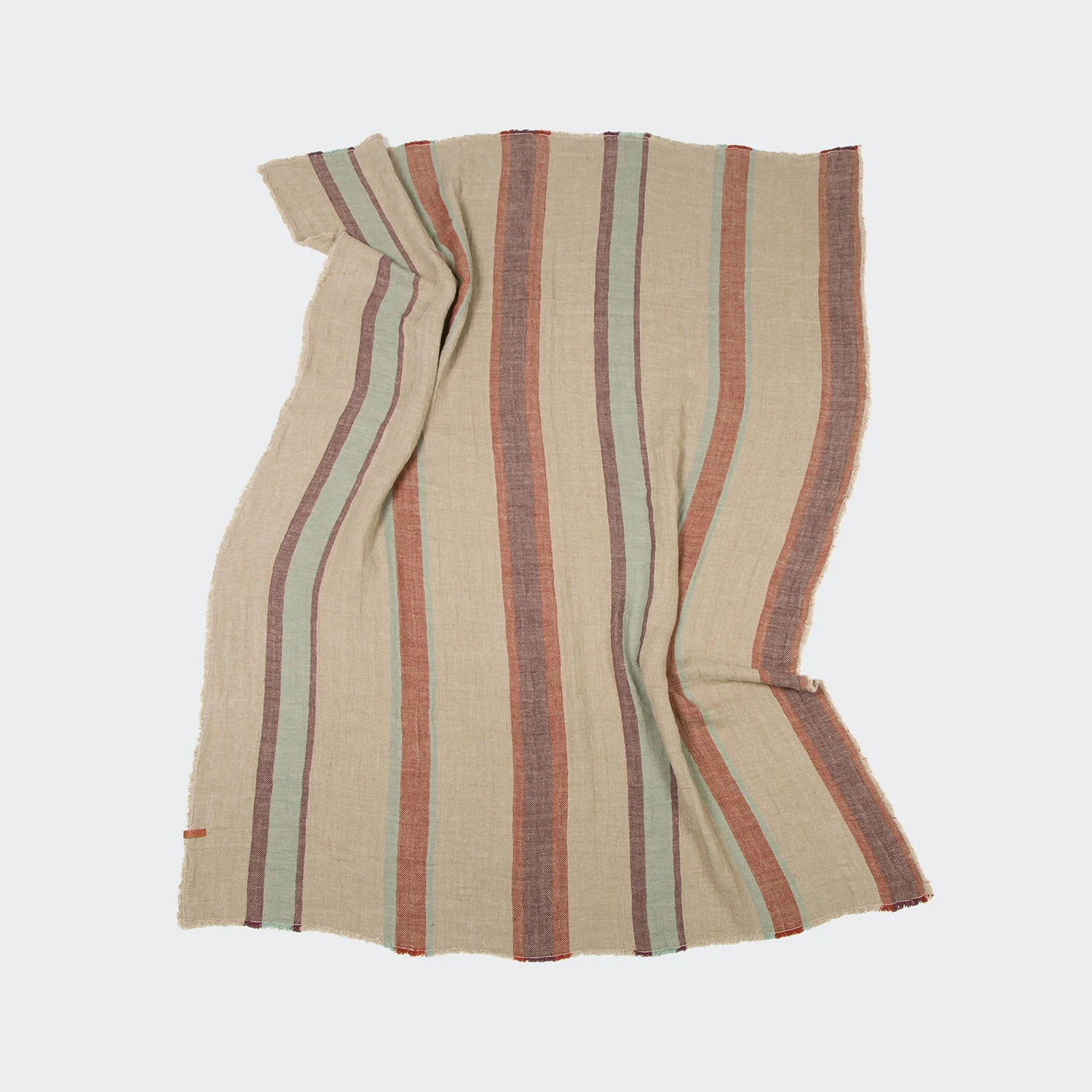 Cloud7 linen dog blanket featuring cooling breathable fabric and elegant striped design.