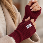 Premium merino wool fingerless gloves