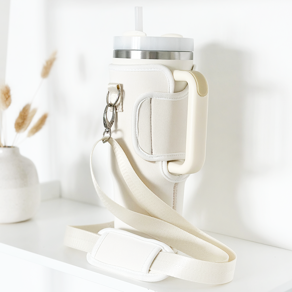 Cream Milky Coconut carry case designed for 40oz tumblers