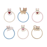 Mimi & Lula Cutey Kitten hair ties set featuring six cute cat designs