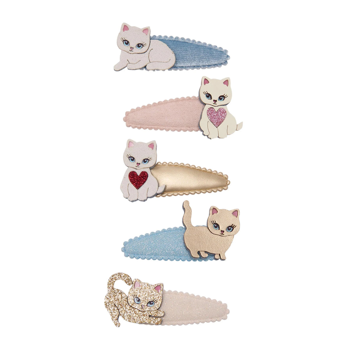 Mimi & Lula Cutey Kitten mini hair clips set with five cat designs