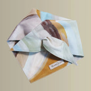 Moonrise ochre pet bandana for dogs featuring a stylish warm mustard colour and comfortable fit.