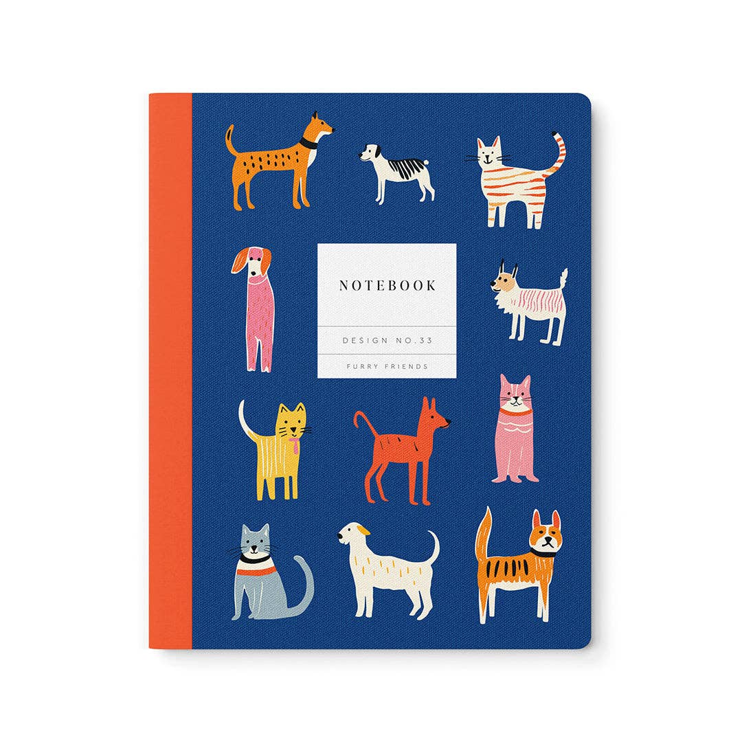 Ohh Deer Furry Friends colourful animal illustrated exercise book.