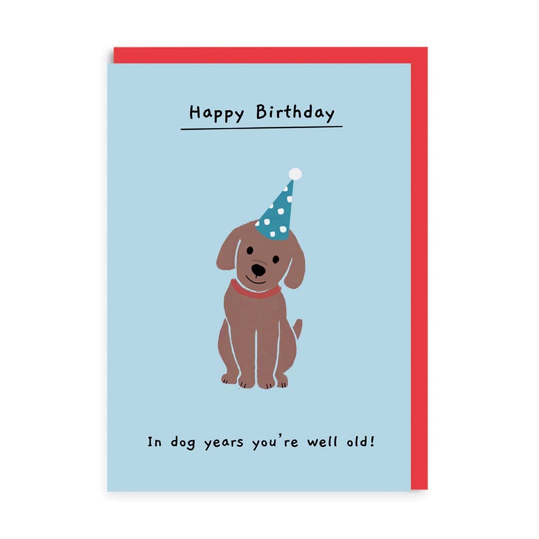 Ohh Deer In Dog Years funny birthday card for dog lovers.
