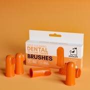 Silicone dog finger toothbrush for cleaning dog teeth and gums