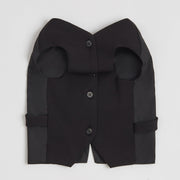 Overglam tailored black waistcoat for dogs