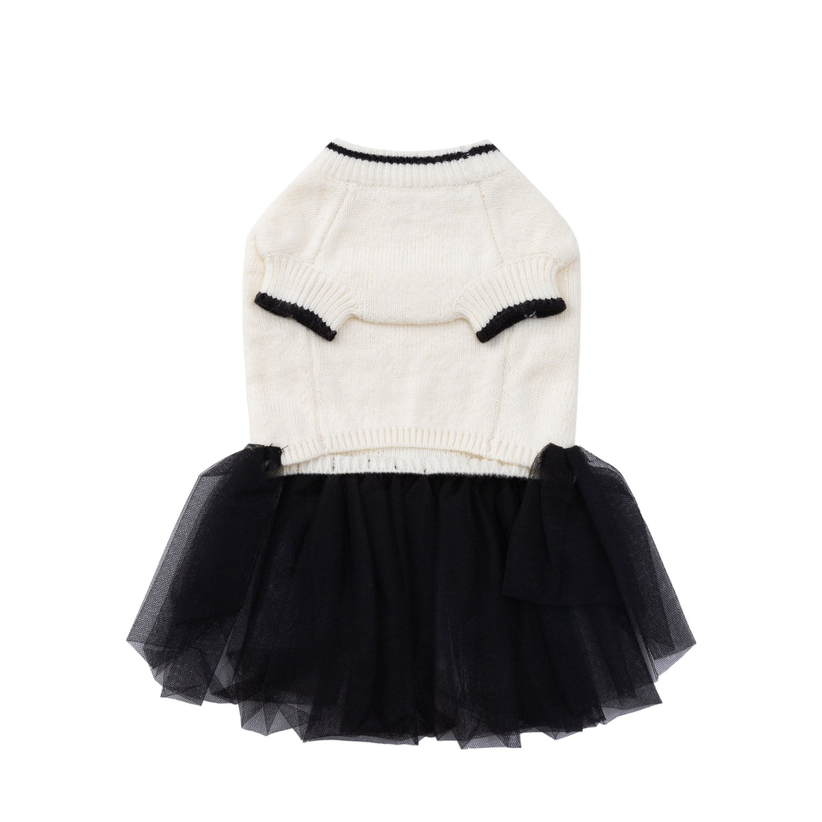 Overglam black and white dog jumper with skirt outfit