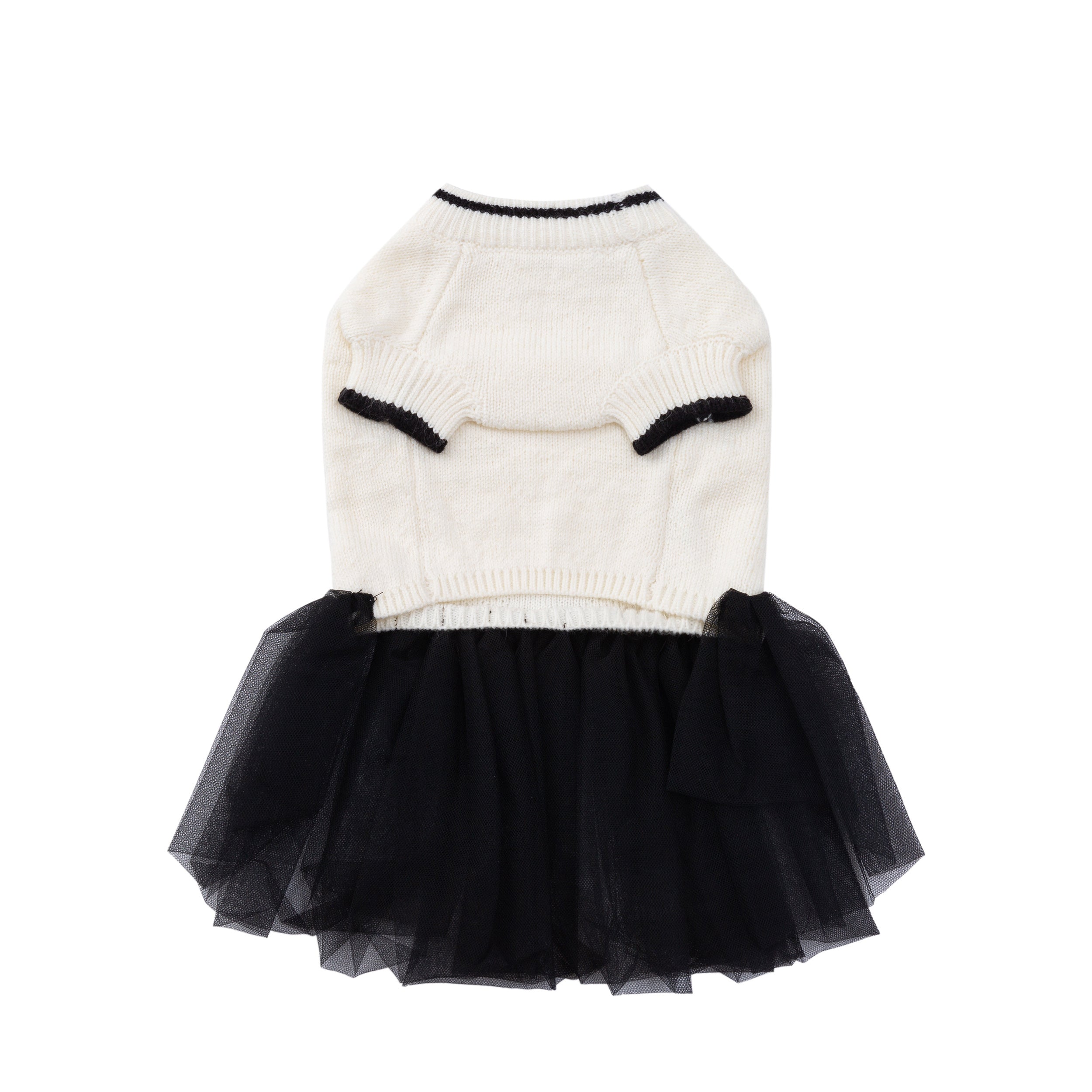 Overglam black and white dog jumper with skirt outfit