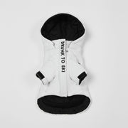 Overglam white puffer ski jacket for dogs