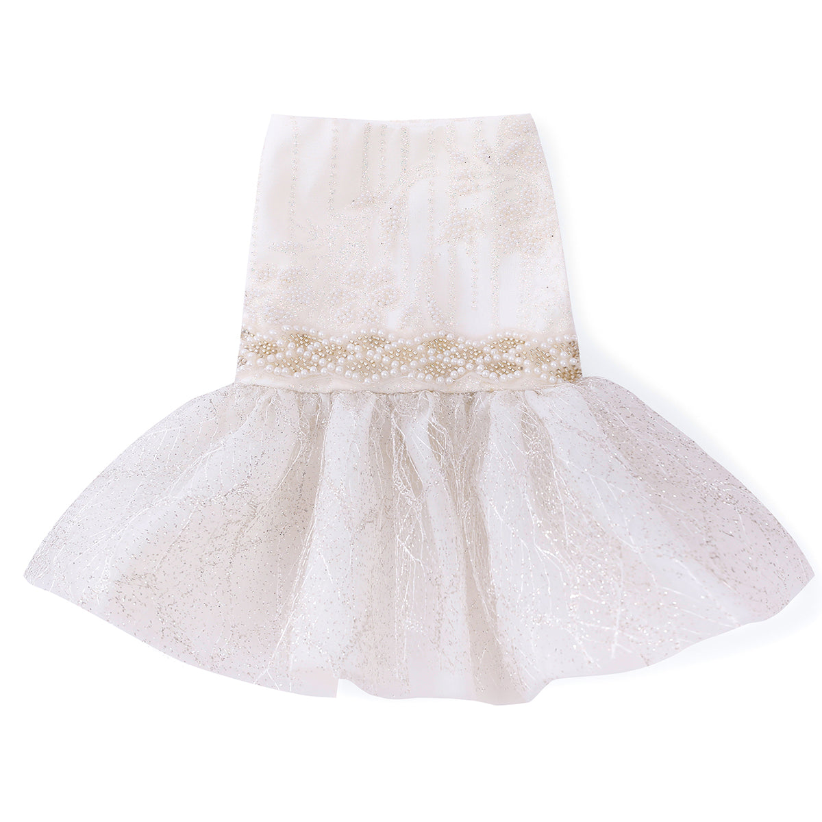 Overglam personalised white wedding dress for dogs