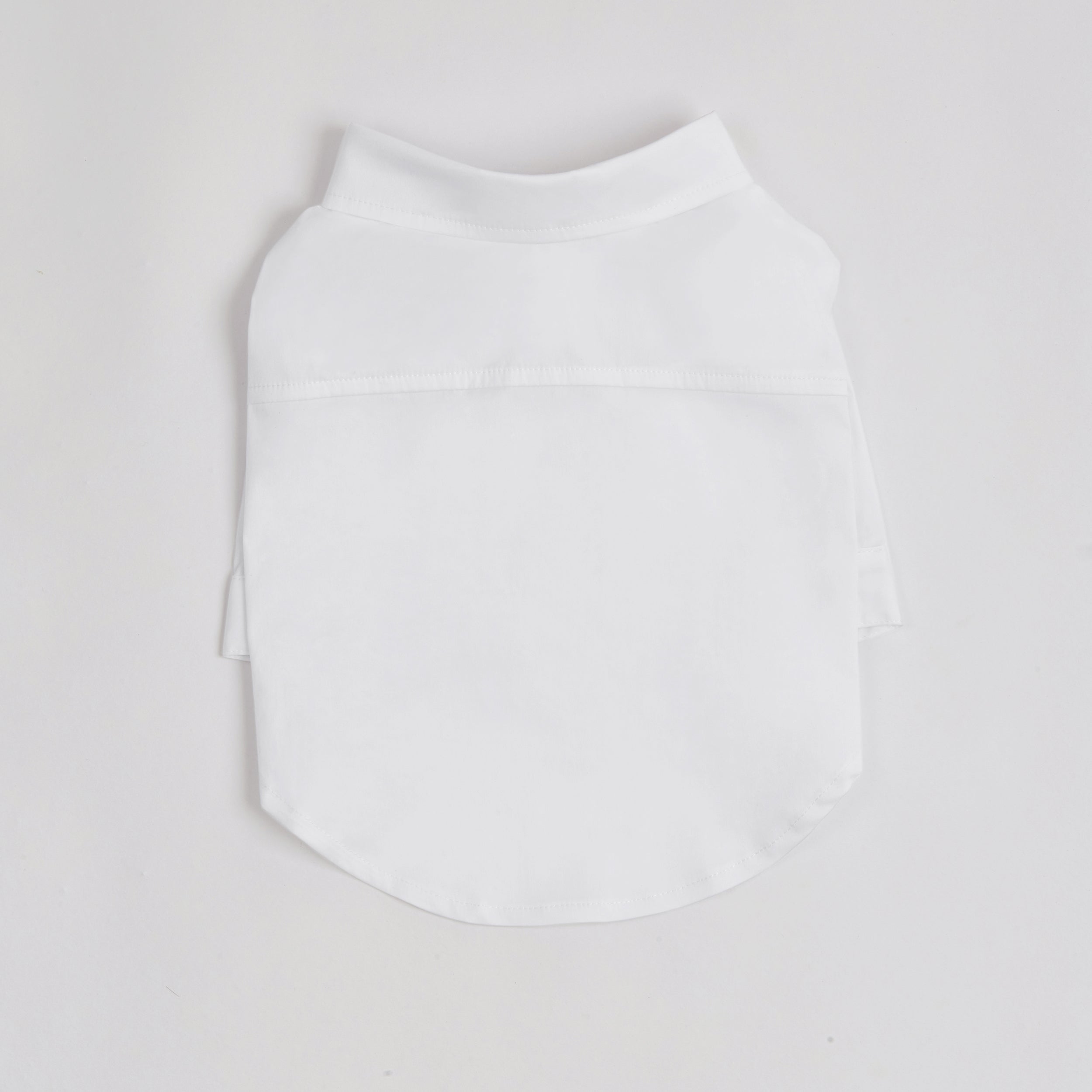 White 100% cotton pleated shirt for dogs by Overglam