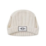 Overglam white striped wool blend hat for dogs