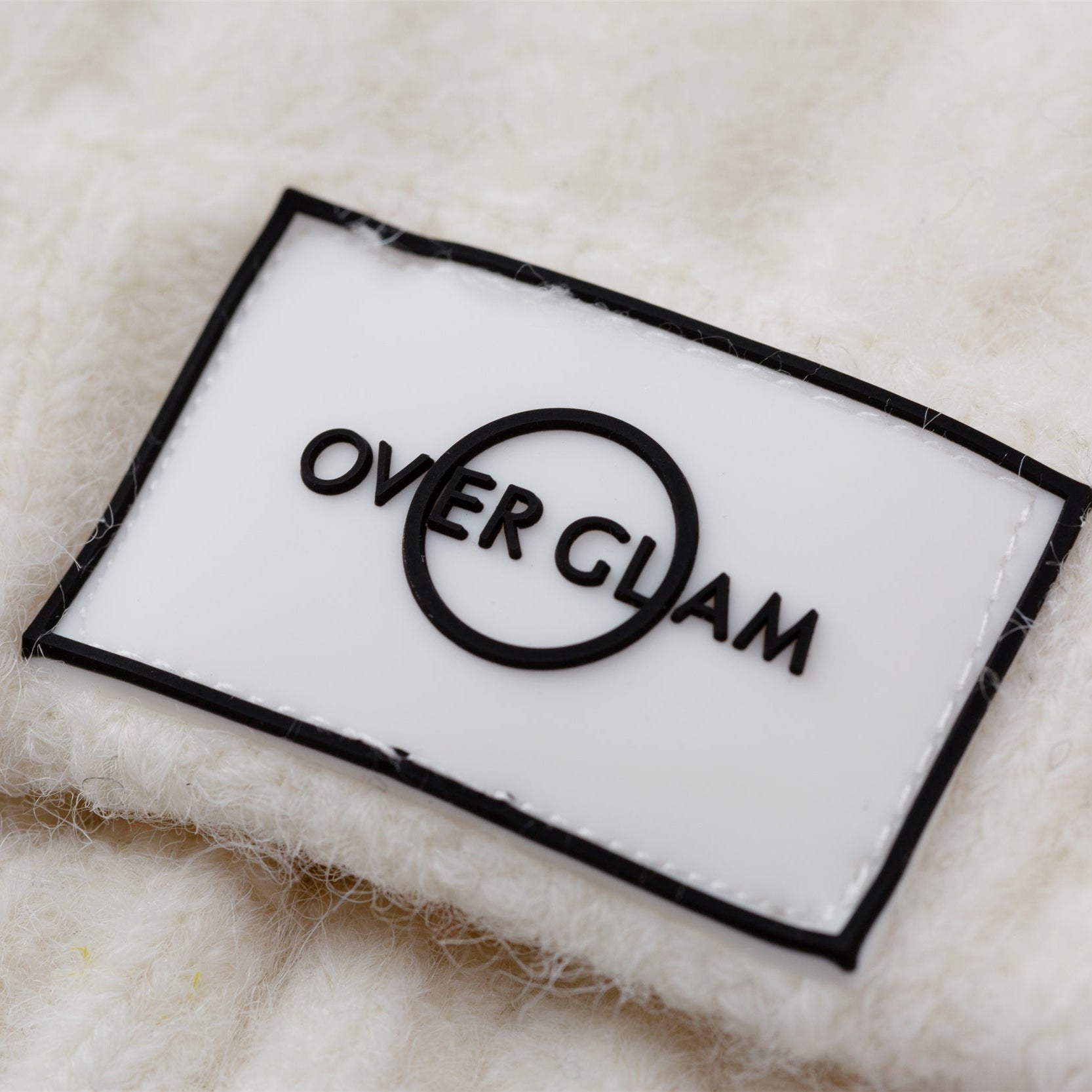 White knitted dog hat by Overglam London