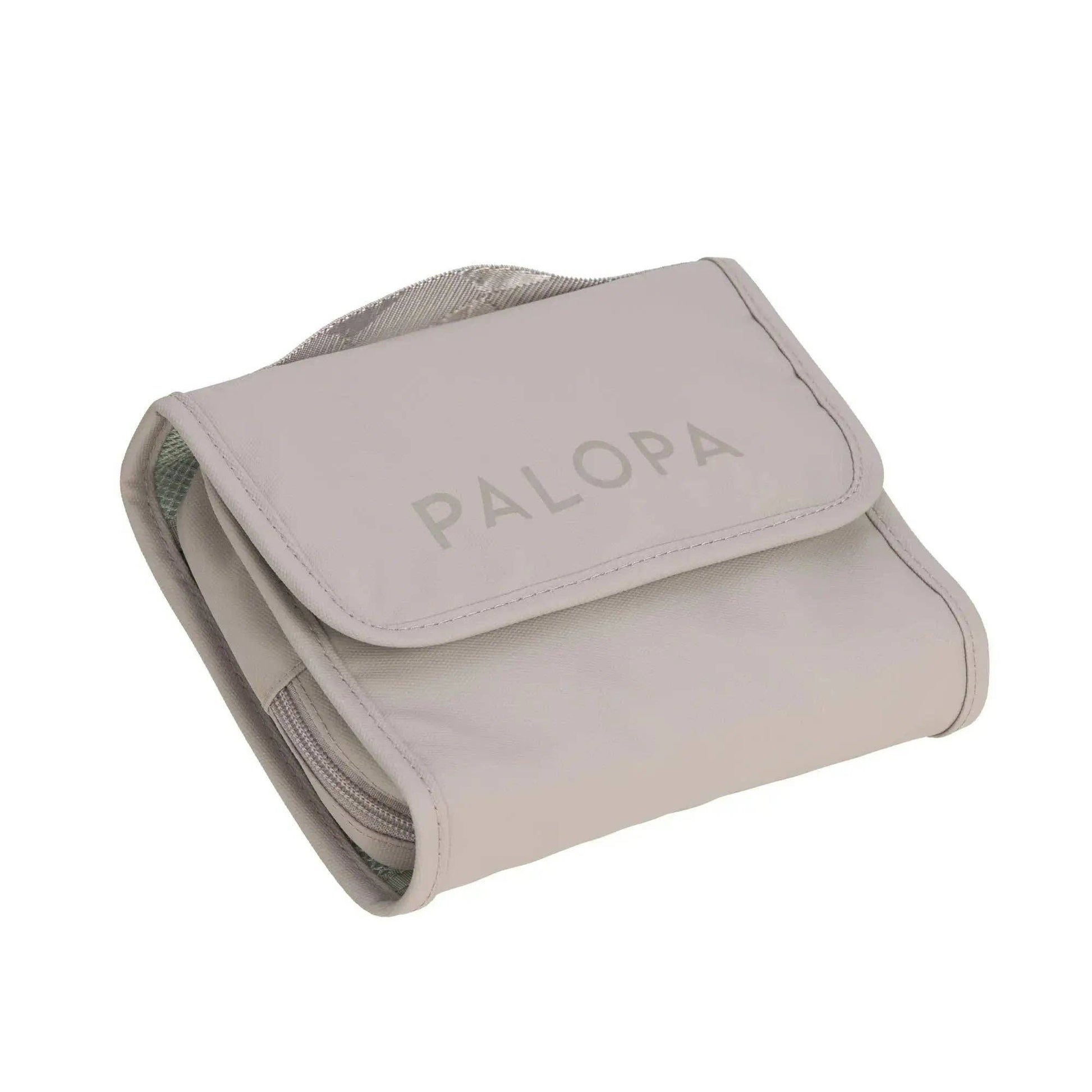 PALOPA Bano Taupe dog first aid kit featuring organised storage compartments and water-resistant recycled materials.