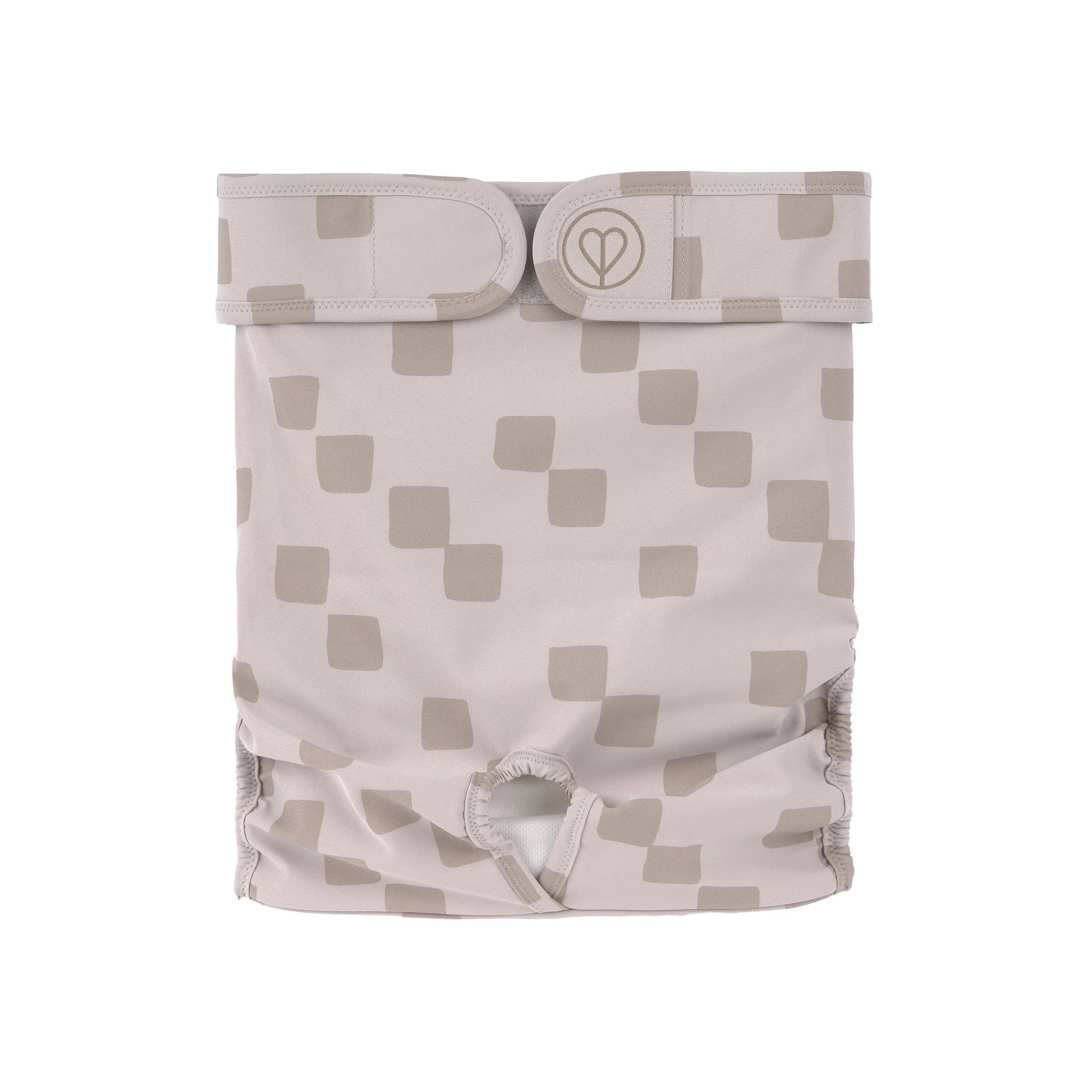 PALOPA Glan Taupe reusable dog diaper designed for female dogs in season and dogs with incontinence.