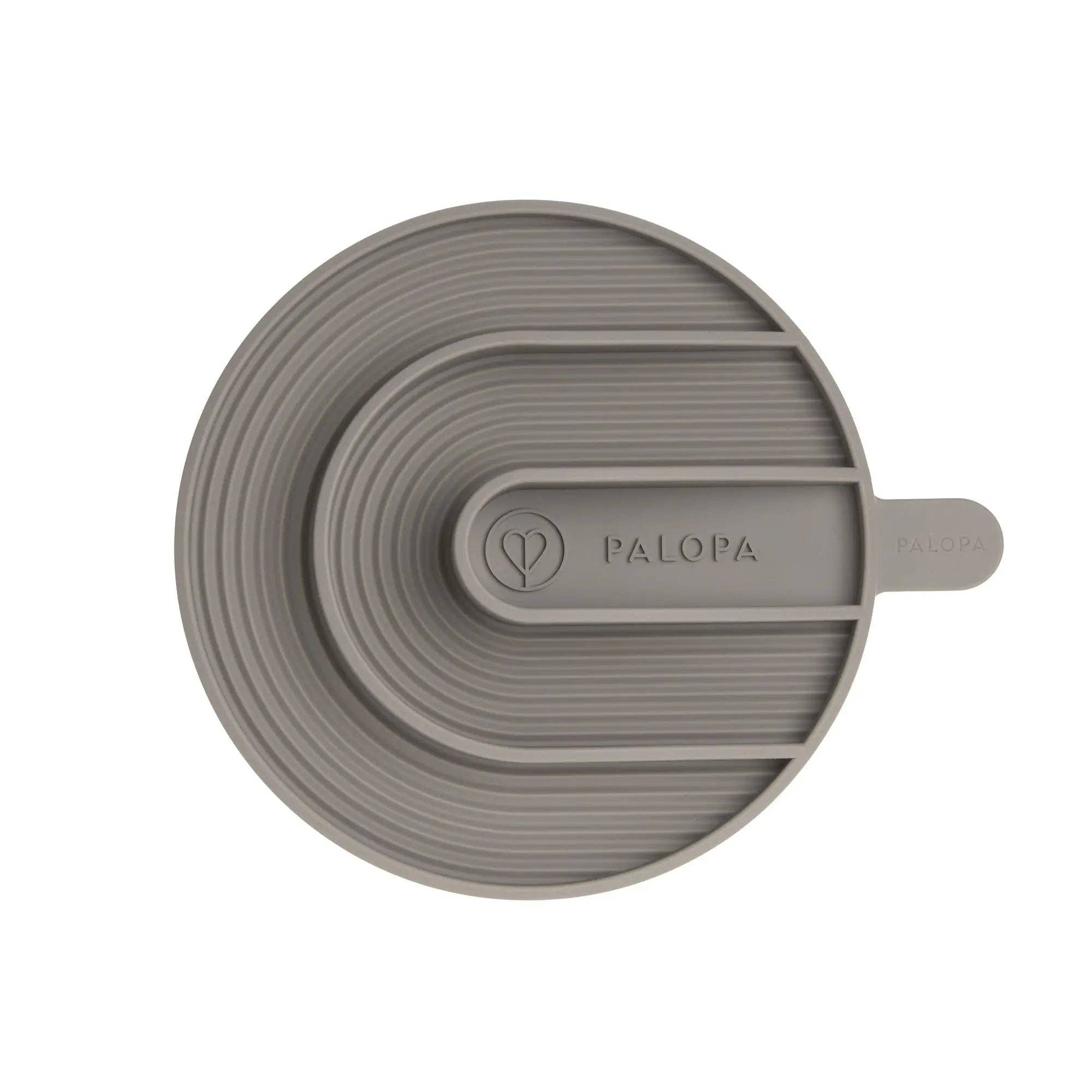 Taupe silicone anti-gulping insert suitable for PALOPA Cali dog bowls and compatible feeding bowls.