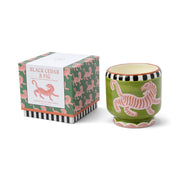 Paddywax A Dopo Tiger scented candle in colourful hand-painted ceramic vessel.