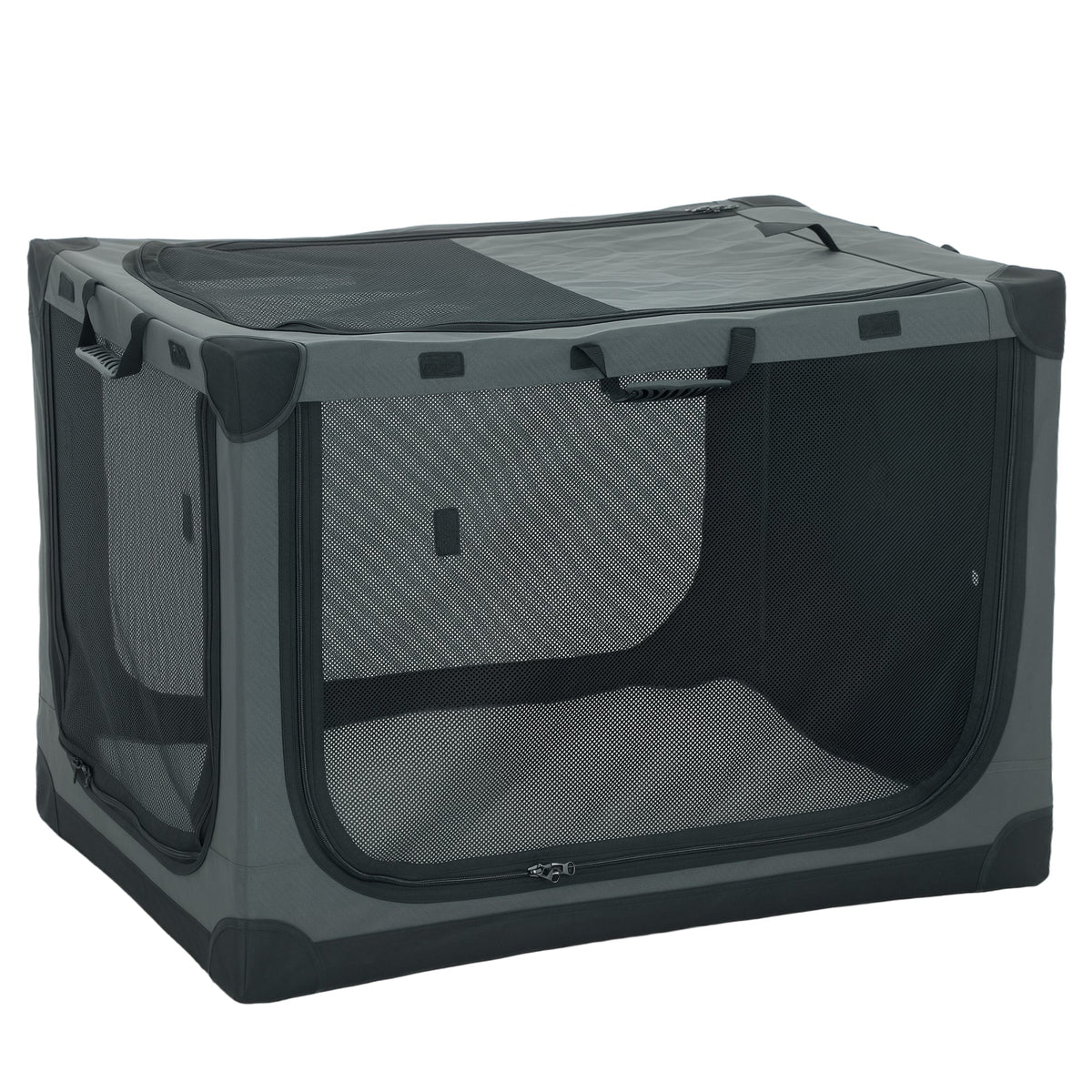 Army green PawHut soft-sided travel crate for dogs