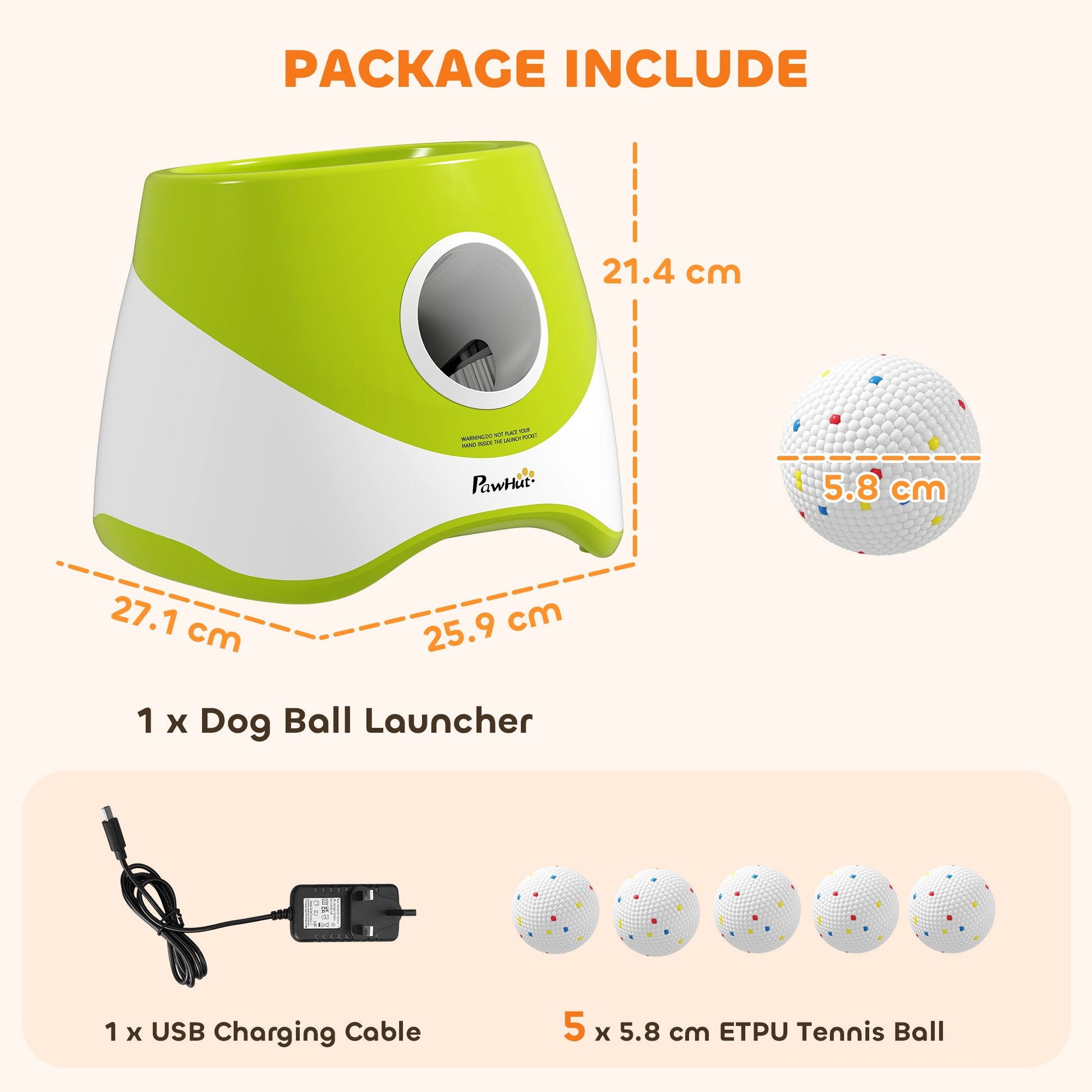 PawHut automatic fetch ball launcher for small and medium dogs