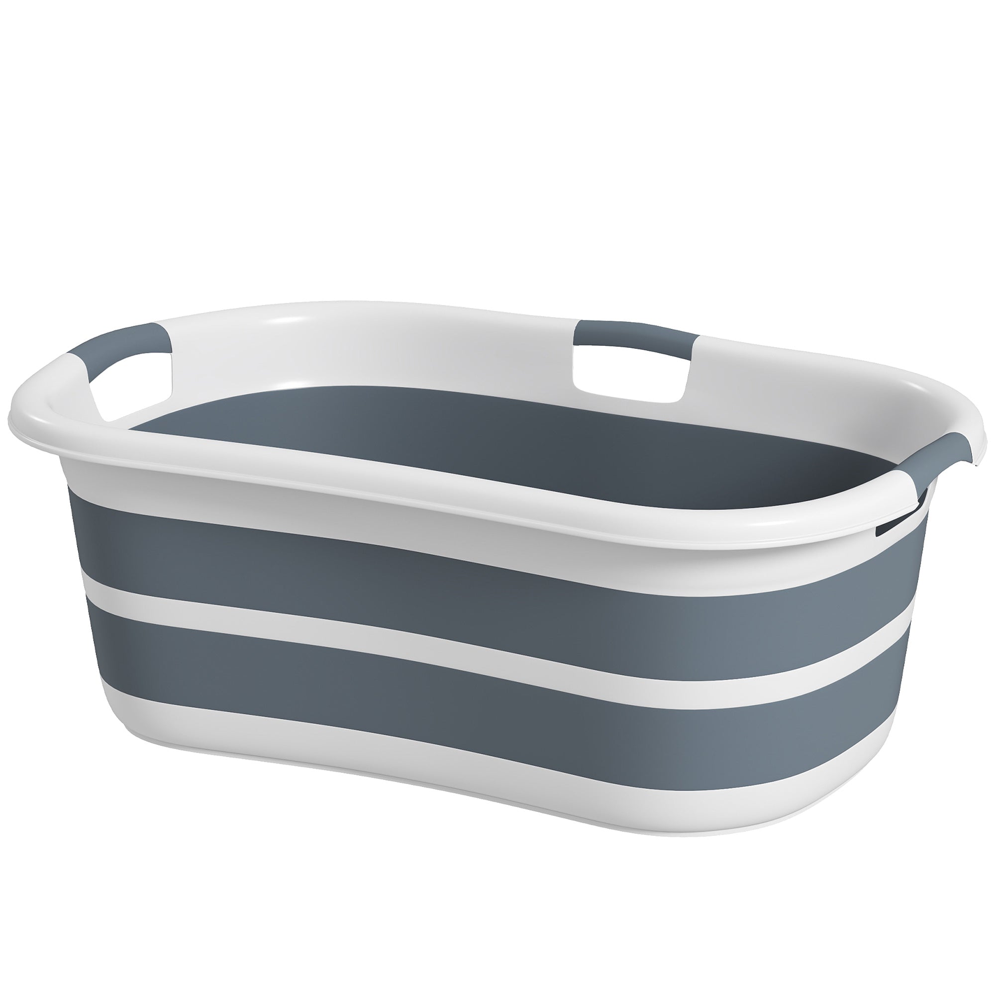 Grey and white PawHut collapsible dog bath for small dogs and puppies