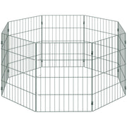 Green PawHut puppy playpen for small dogs and puppies