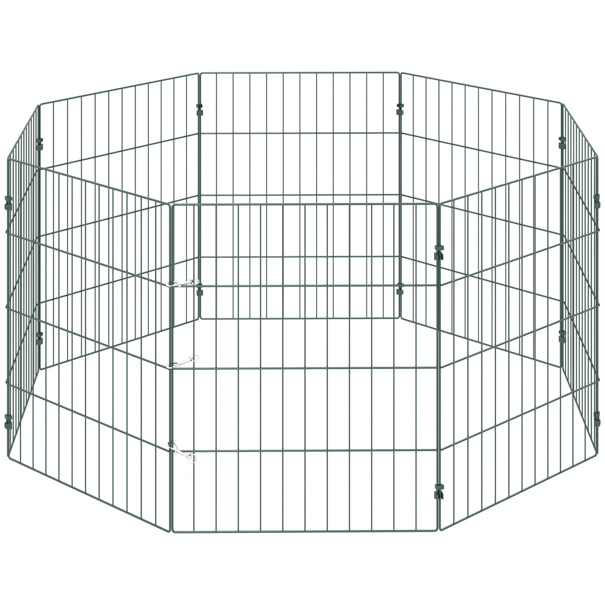 Green PawHut puppy playpen for small dogs and puppies