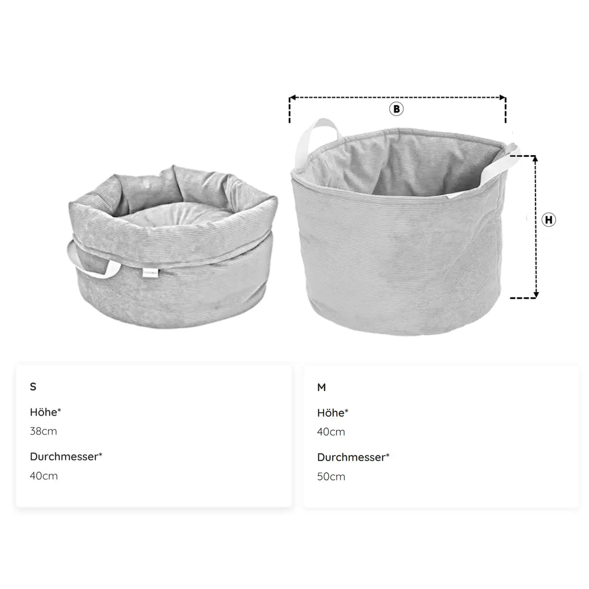 DOGS in the CITY portable Gravel dog basket with sturdy carry handles and cushioned interior.