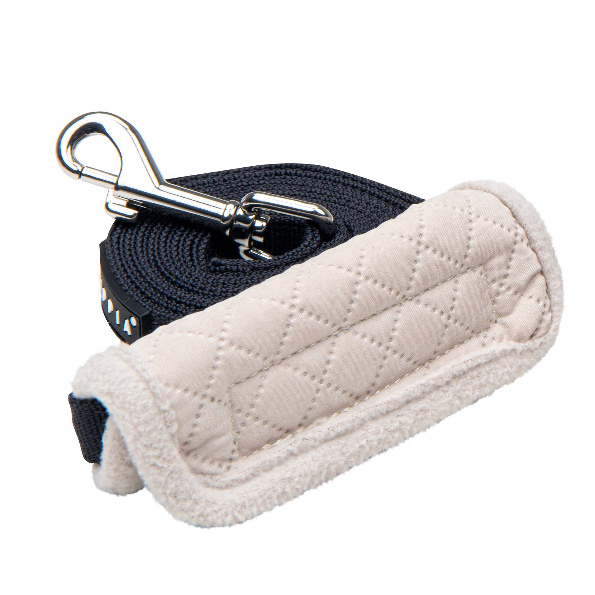 Puppia Irvin Lead Cream quilted dog lead with diamond pattern design