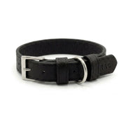 Ralph & Co Black eco leather dog collar crafted from vegan-friendly Lignify
