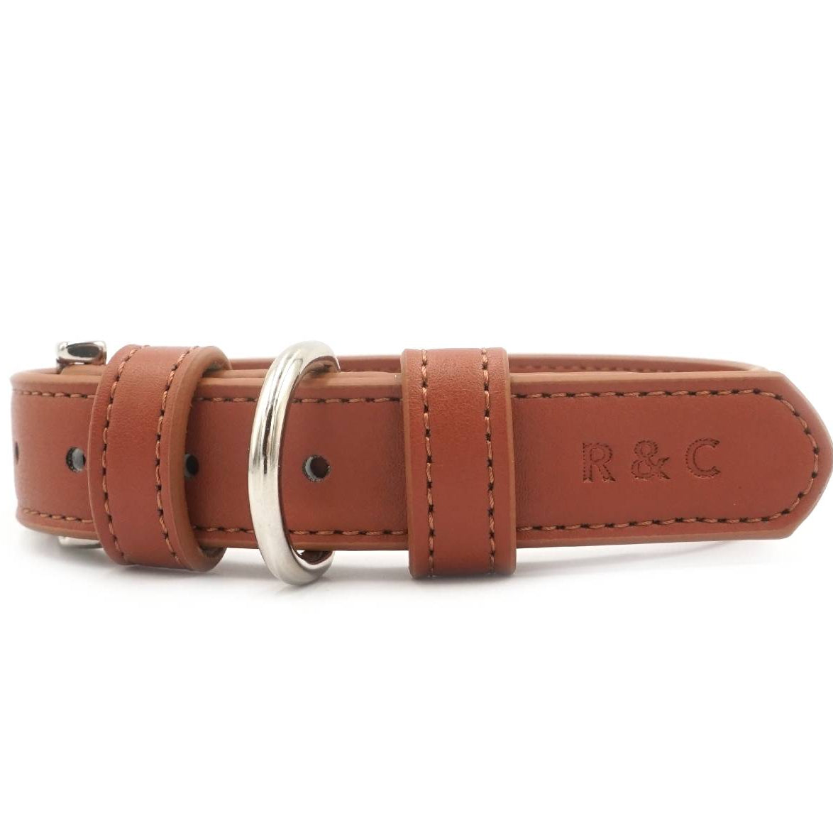 Ralph & Co vegan-friendly brown dog collar made from durable Lignify eco leather